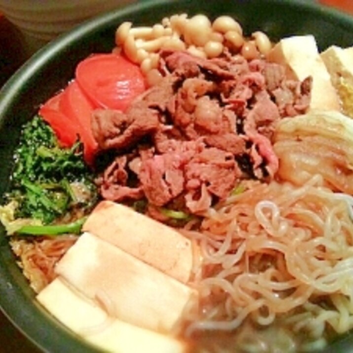 簡単に!赤ワインで♡トマトすき焼き